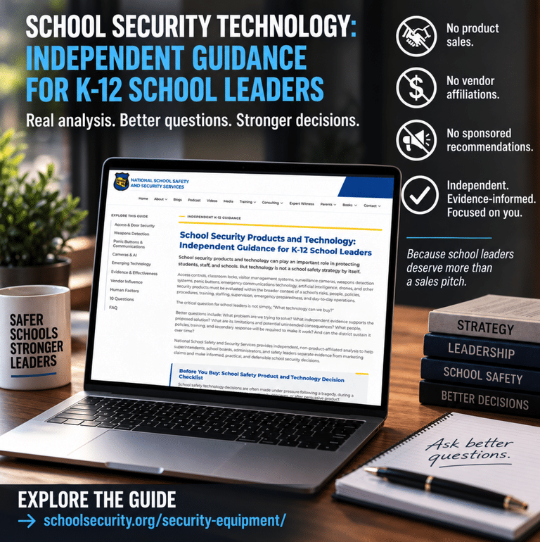 School Security Products and Technology: Why K-12 School Leaders Need Independent Guidance