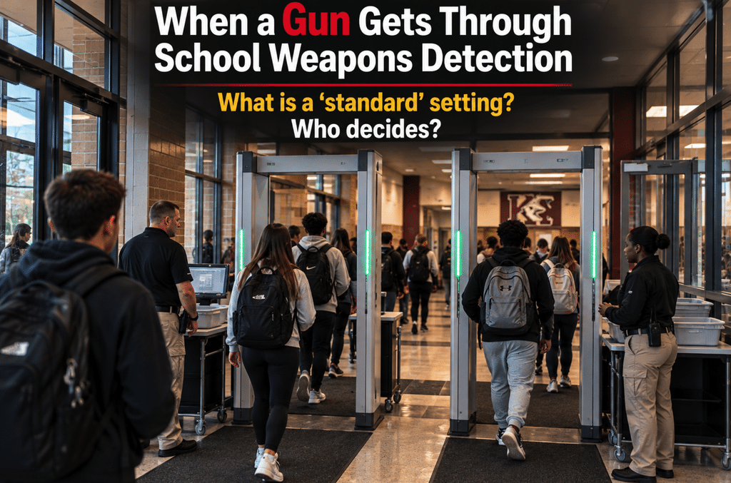 School weapons detectors at a high school entrance and implementation fidelity